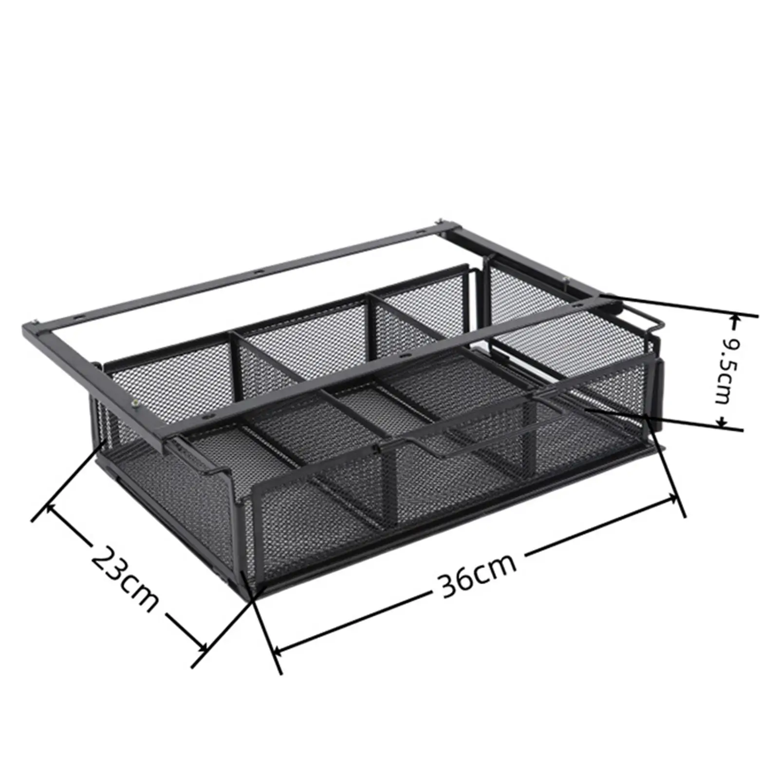 Under Desk Drawer Basket Invisible Large Capacity Desk Hanging Drawer Sliding for Household Desktop Pantry Cupboard Home Office