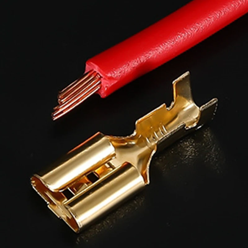Terminal Connector 120 PCS Gold Silver Docking Terminal Cable Bare Terminal Spring Insert Sheath Set Male And Female Pair Box