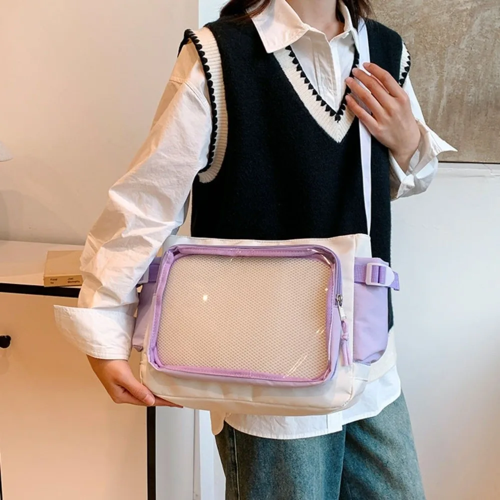 รูปสินค้า กระเป๋าใส PVC สะพายข้าง ความจุใหญ่ ใส่ได้ทุกกิจกรรม
