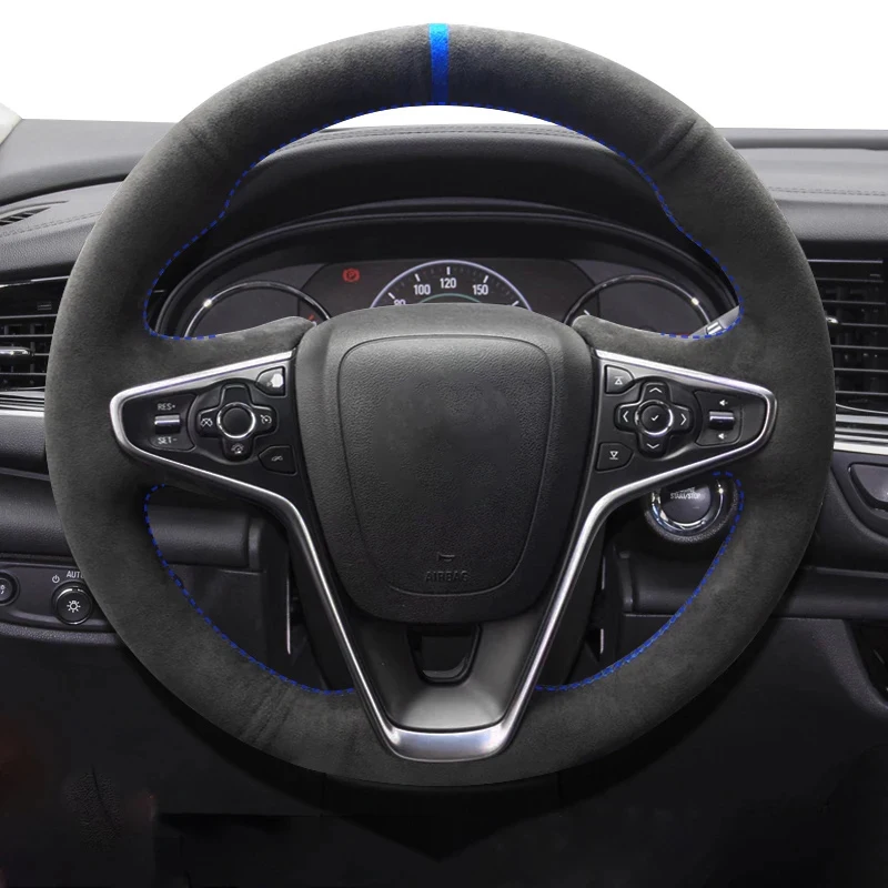 Cubierta Cosida A Mano Para Volante De Coche, De Cuero Negro, De Ante, Para BMW G20, G21, G30