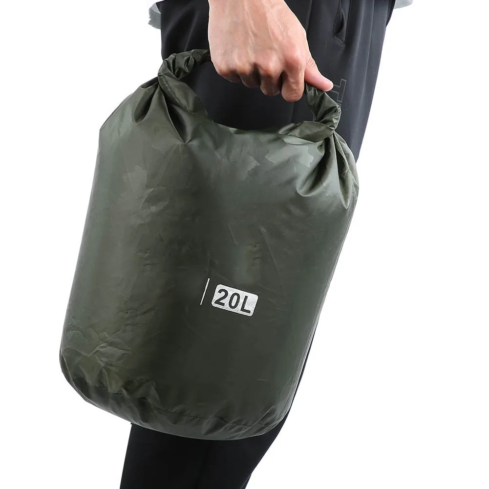Waterproof Dry Bag PVC Outdoor Foldable Waterproof Barrel Dry Bag Storage Carrying Bags Camping Hiking Beach Outdoor Barrel Bag 2