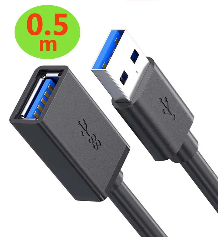 USB 3.0 Super Speed Short Extension Cable, A Male to A Female, 0.3M, Up to 5Gbps