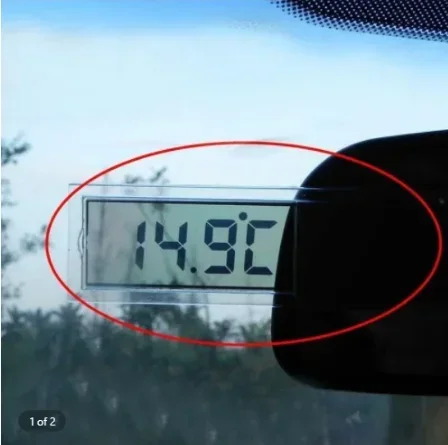 Car Thermometer Digital Thermometer Thermometer Hygrometer Suction Cup Transparent LCD Button Battery