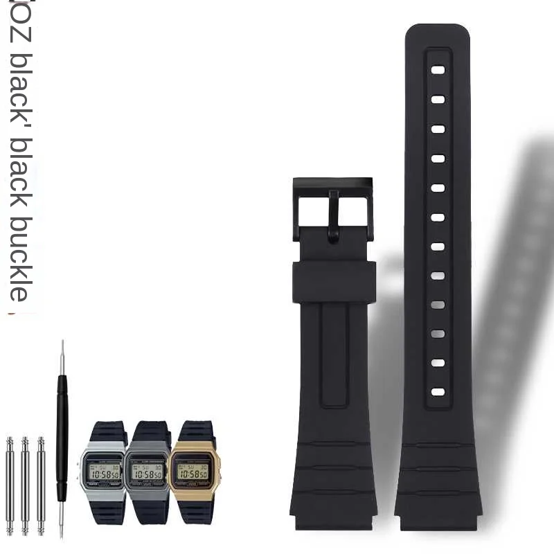 thumbnail image 1 of Correas de silicona para relojes Casio F-91W/F-94WA/AE-2000WD de 18 mm, 20 mm y 22 mm, repuestos para correas deportivas electrónicas, 1 of 5
