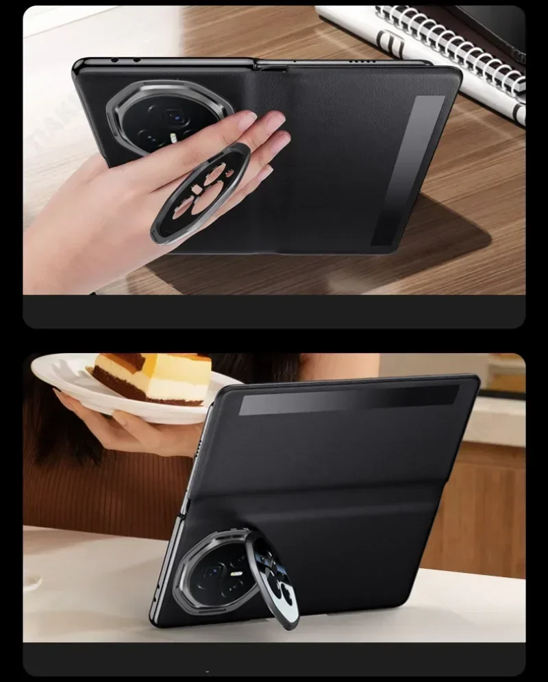 Leather Flip Case with Smart Touch View Window and Wake-Up Feature