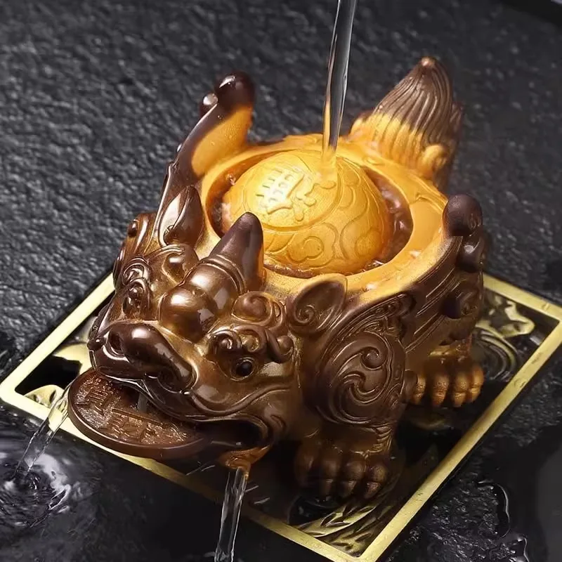 

Boutique and Colorful Tea Pet Decoration Household Tea Set Accessories Zhaocai Pixiu Golden Toad Tea Table Decoration