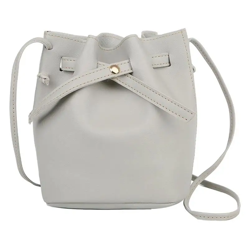 

Mini Bucket Bags Fashionable PU Leather Bucket Bags Sling Leather Mini Soft 2 Way Crossbody Bucket Bag For Sisters Women Mother