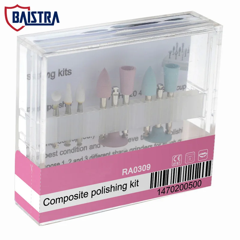 9pcs/box Dental Ceramic And Silicone Rubber Polishers Ra0309 Dentistry