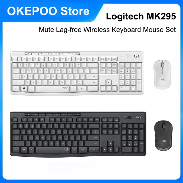 Logitech MK295 Silent - Blanc - Clavier souris bureautique Logitech sur