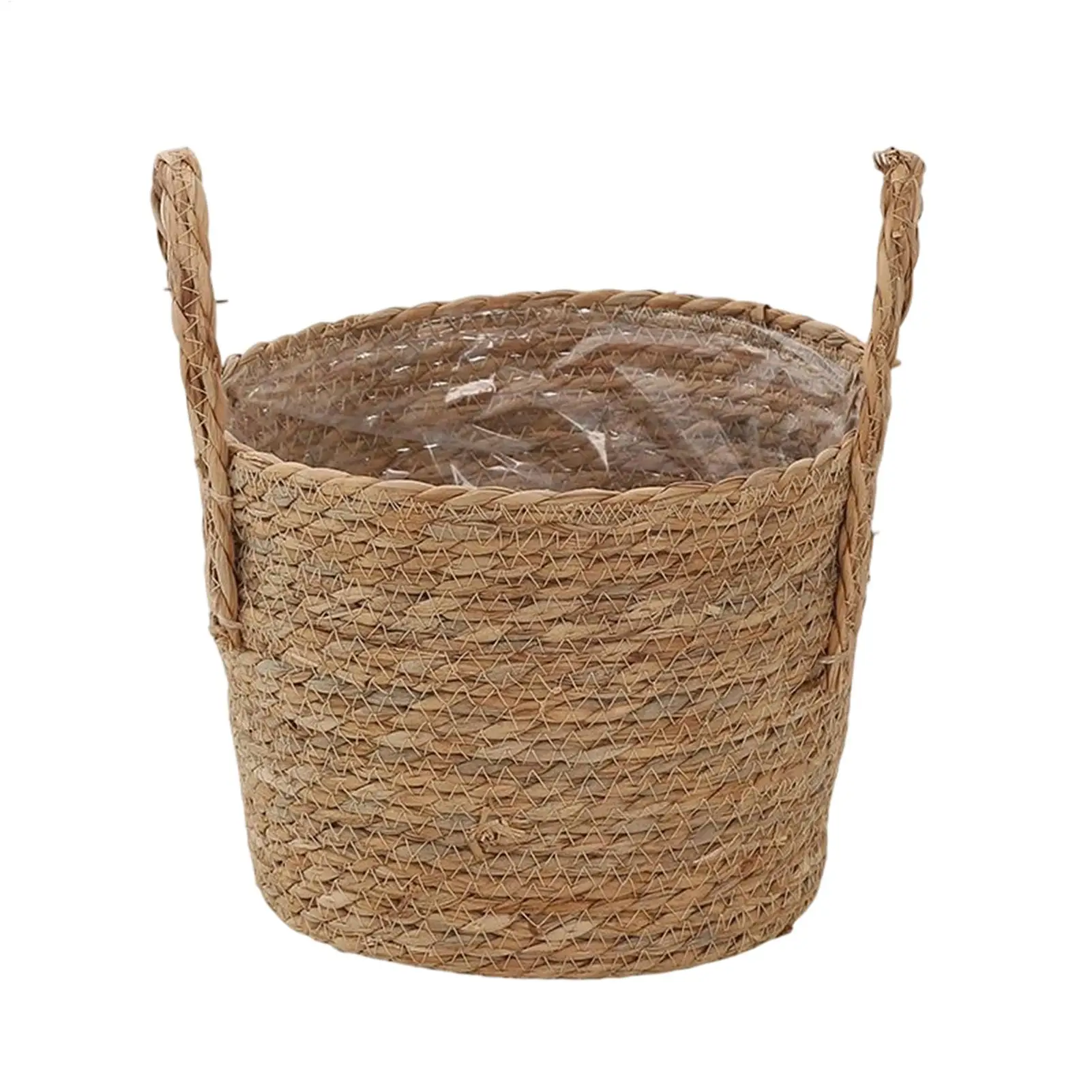 Planter Basket Straw Flowerpot  Wicker Planter Basket Flower Pot Rattan Straw Flower Basket For Home Garden  Yard Decoration - 2