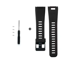 Silicone Sport Wristband Replacement for Smartwatch - Bracelet Strap Accessories (Black)