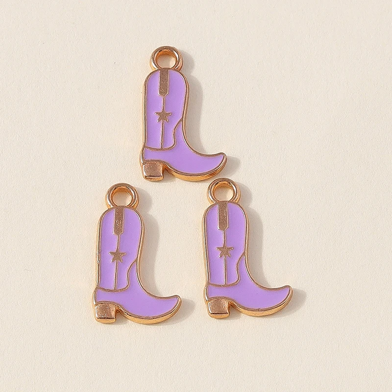 Leslie 10 Stück hübsche Mädchen-Cowboystiefel und Hut-Charms-Anhänger für Schmuckherstellung, Halskette, Ohrringe, DIY, Cowgirl-Hut-Charm, Geschenke – Detail 17