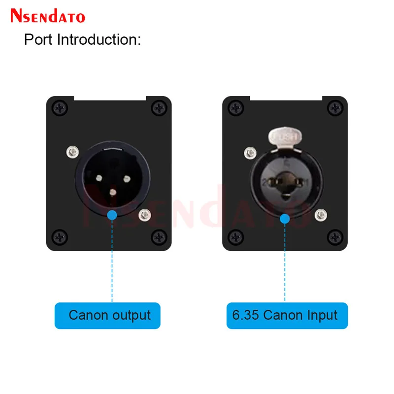 Dual Channel 6.5 XLR Mixer balanced Audio signal Isolator Eliminates Current Noise Audio Signal Isolator For audio System