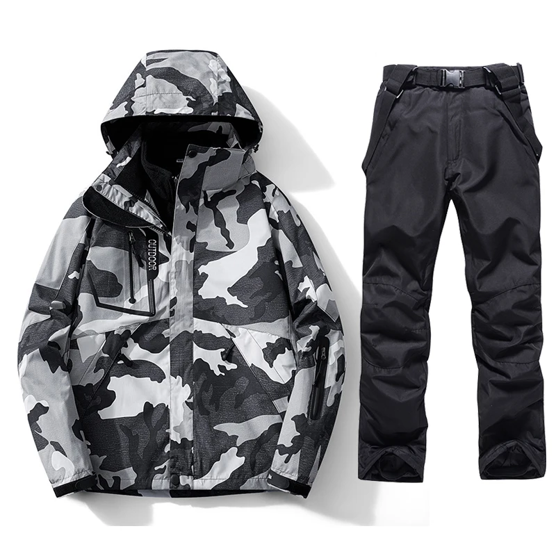 Ski Suit Men Snowboard Jacket Suit Pants Winter Warm Sports Clothing Windproof Waterproof Outdoor Skiing Equipment
