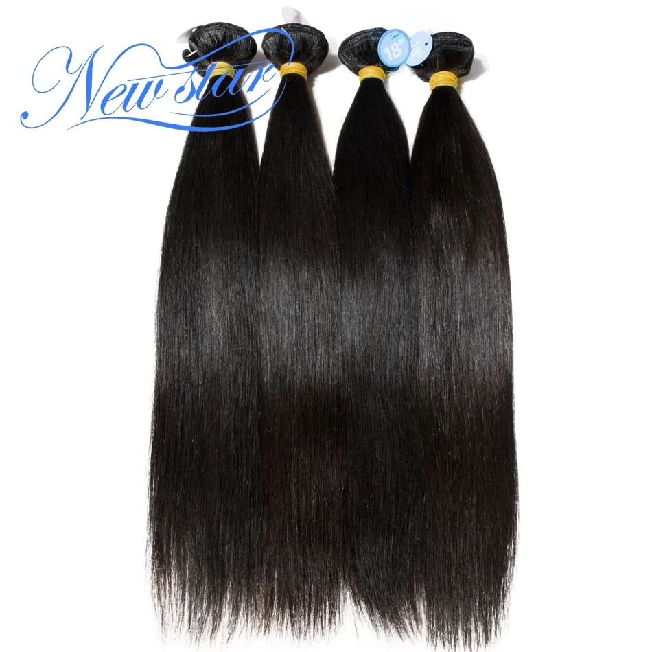 Peruvian Straight 11A Virgin Human Hair 4 Bundles Thick Extension 100%Unprocessed Cuticle Aligned Raw Hair Weaving New Star