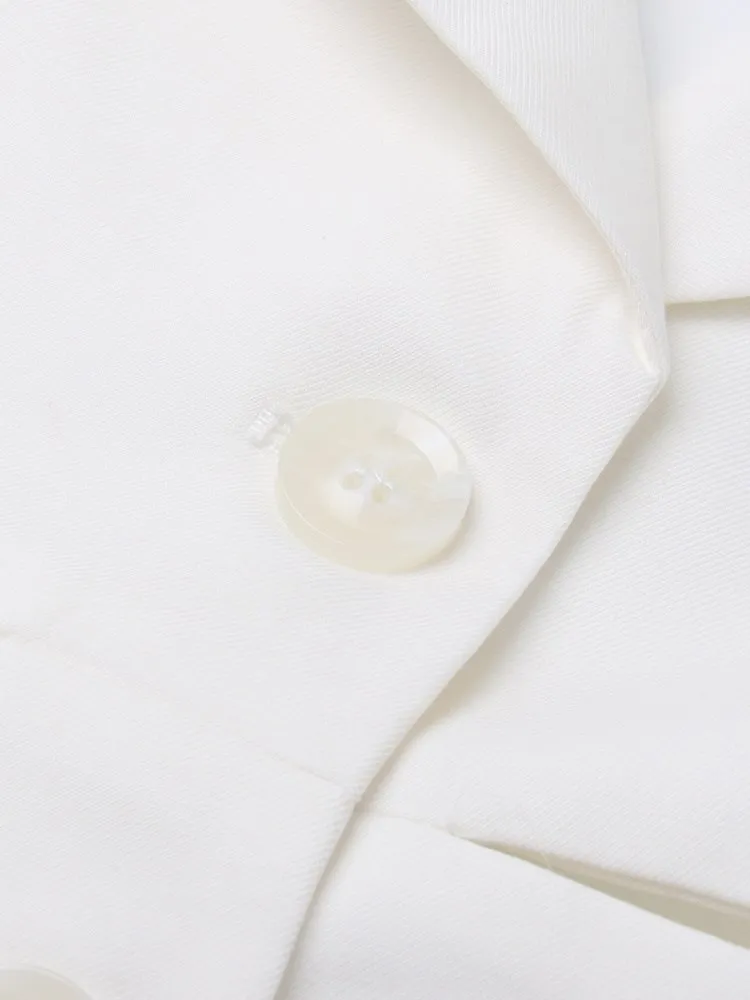 KBQ Spliced Lace Up Hollow Out Backless Blazer For Women V Neck Long Sleeve Off Shoulder Single Breasted Solid Blazers Female