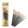 10Pcs/set Nylon Hair Artist Paint Brush Set Watercolor Acrylic Paintbrush Professional Colorful Oil Painting Brushes 1