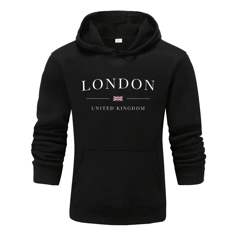 

Men's London Print Designer Hoodies Luxury Hooded Sweatshirts Autumn Winter Warm Clothing for Male Casual Streetwear Tracksuit