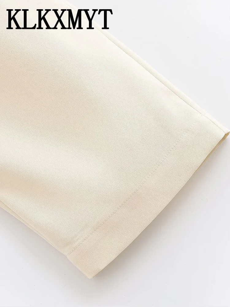 High Waist Straight Trousers Women's Casual Pants Spring Autumn 2026 Female Fashion Zipper Pants Elegant Office Ladies Pants