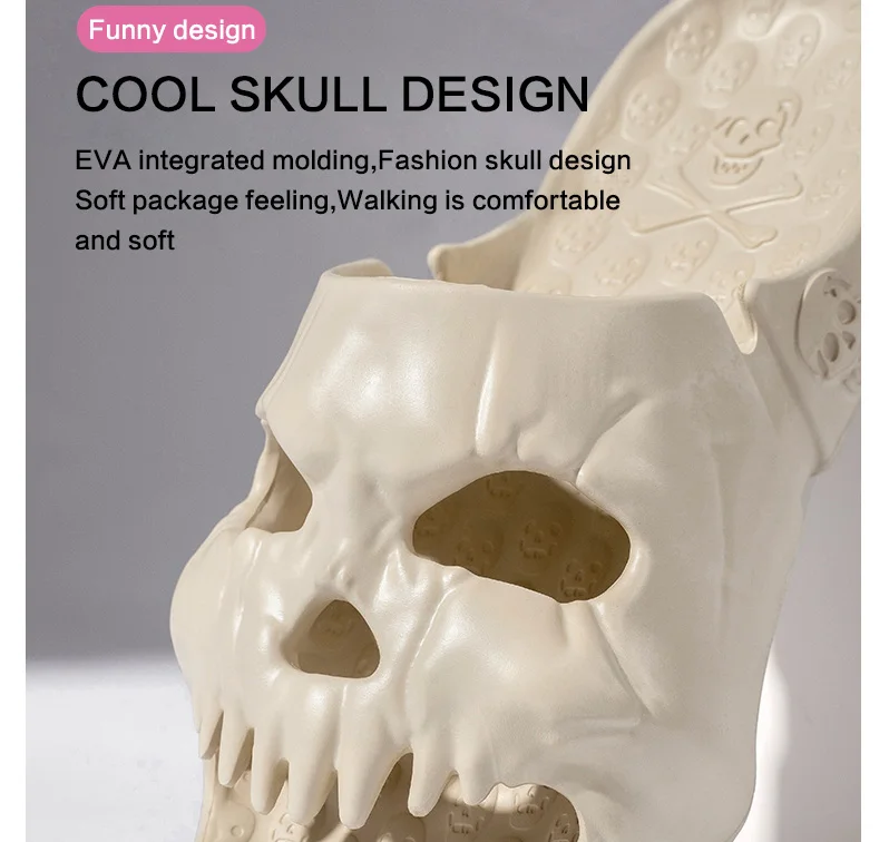 Skull Design Men Slides - true deals club