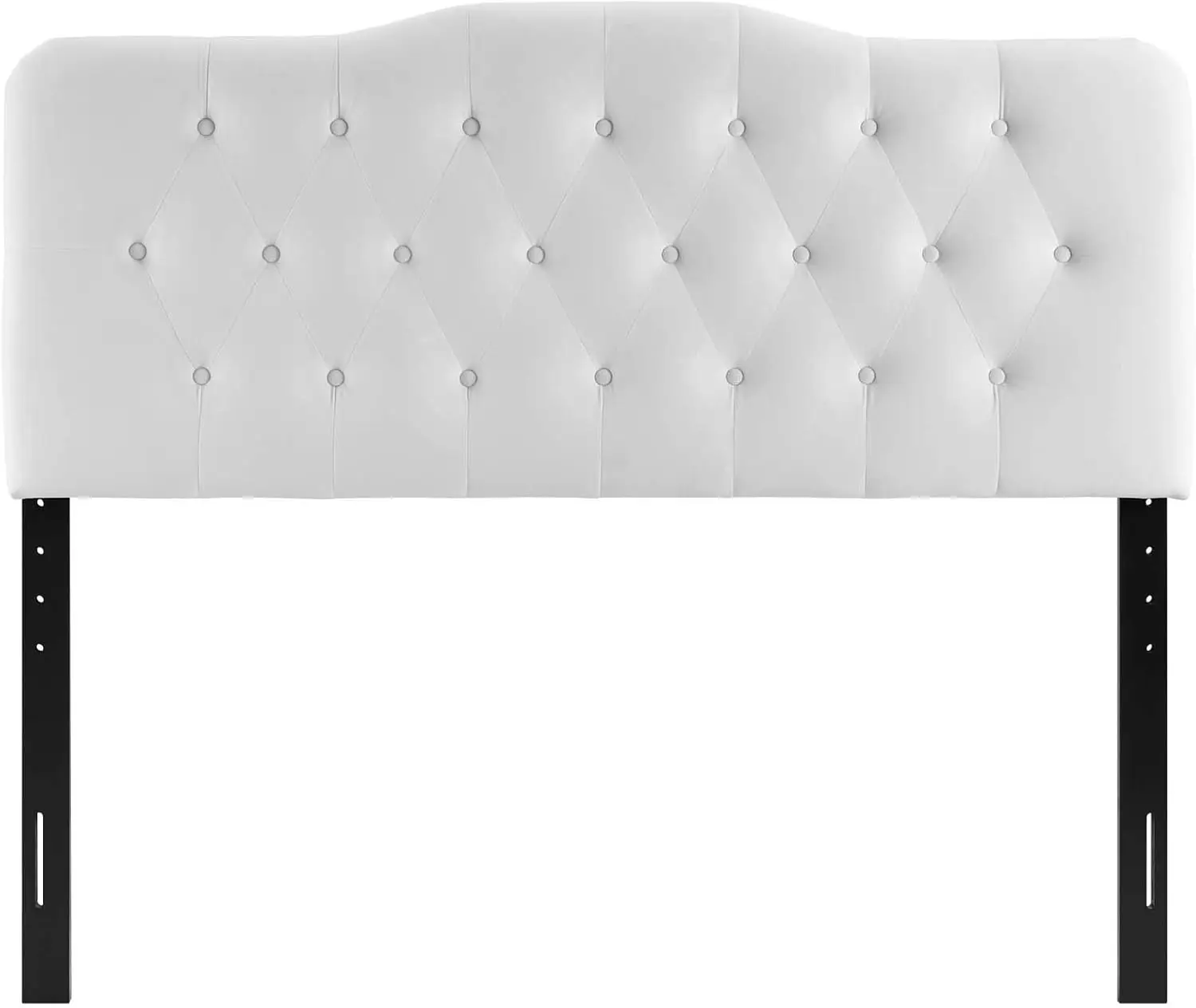 White Velvet Tufted Headboard 4