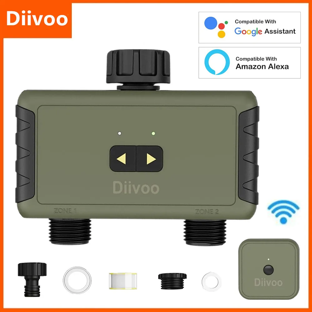 DiivooSmartWiFiWaterTimer123ZoneWirelessRemoteControl