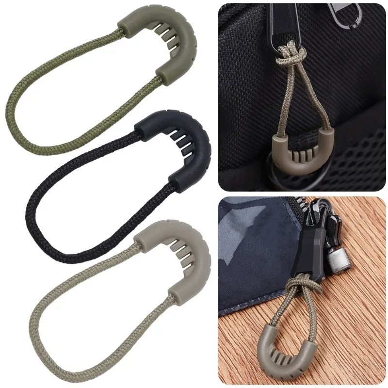 Outdoor Backpack Zipper Head Handbag Anti Theft PVC Zip Puller Bag Unisex Black Khaki Light Zippers Sturdy Bag Parts Accessories