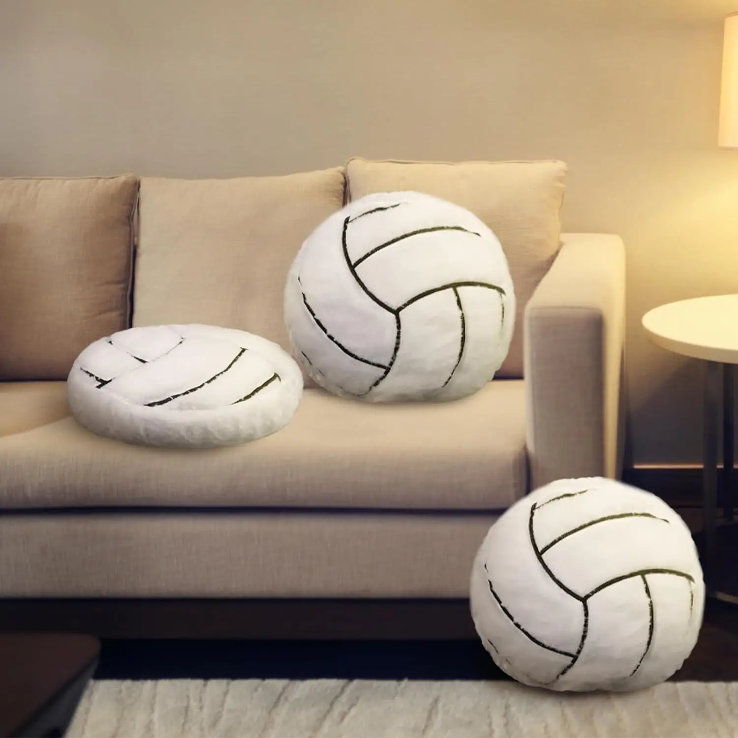 Volleyball Plush volleyball Pillow Soft Fluffy Stuffed Plushies Toy Durable Cushion Room Decorations Party Gift