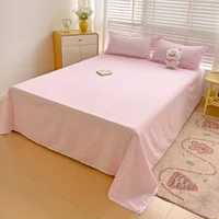 1 Pc Bed Flat Sheet for Double Bed Plain Solid Color Top Sheets Single/Queen/King Flat Bedsheets Soft Home Bed Linen Sheets 2