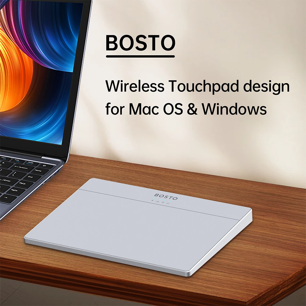 Portable Track Pad Multi-Gesture Wireless Touchpad Type-C Rechargeable Wired Precision Trackpad for Computer Notebook PC Laptop