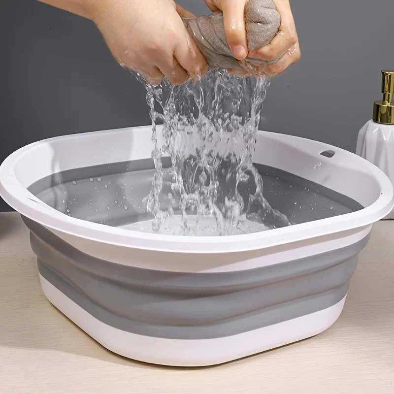 Collapsible Basin Portable for Home Use Ideal for Washing Faces Vegetables Laundry Foot Soaking Tub