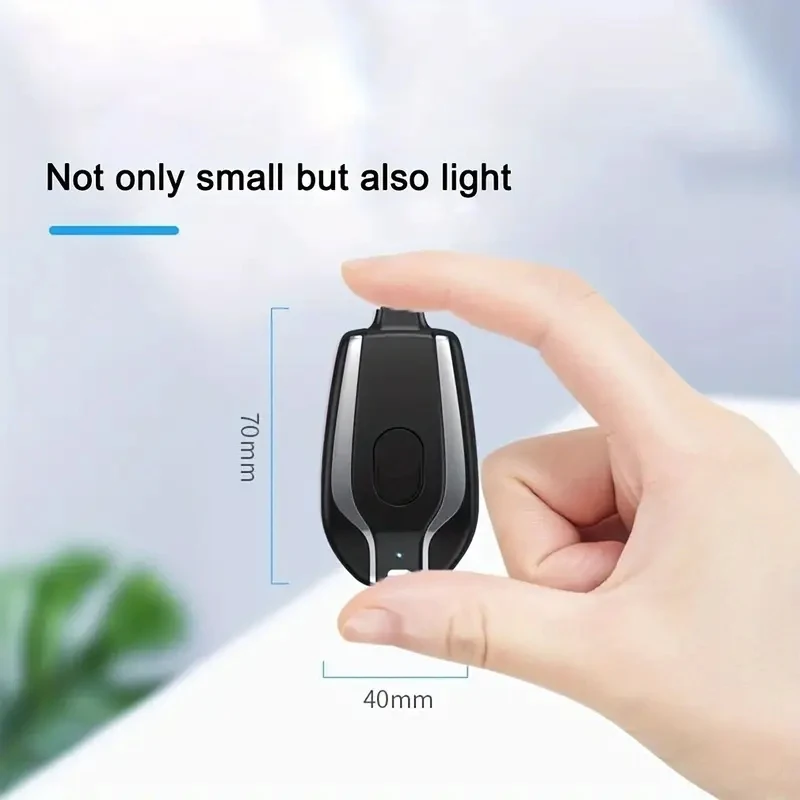Mini Keychain Emergency Charging Treasure; Small Portable Portable Power Supply For Devices With An iPhone/Type-C Interface 4