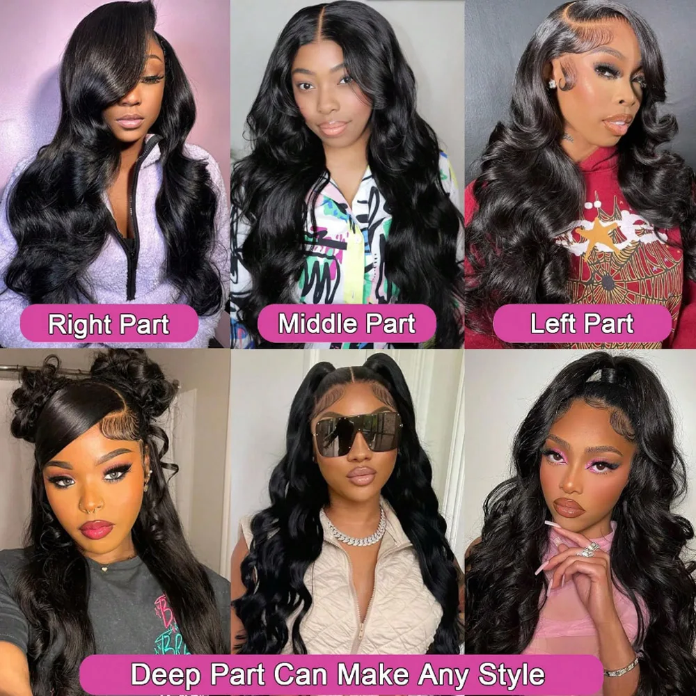 200% Density Body Wave Front Lace Wig Human Hair 13x4 HD Lace Front Wig Women 5x5 HD Lace Front Wig Glueless Wig Human Hair