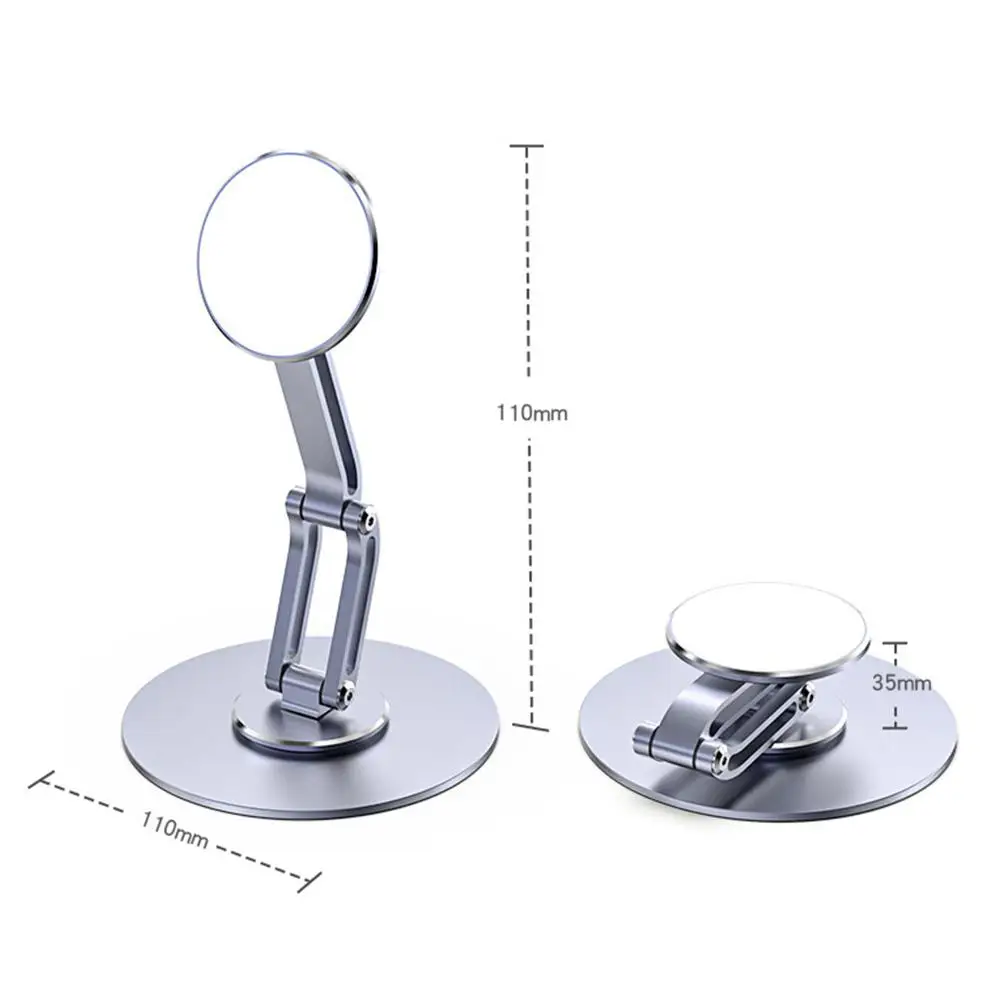 Aluminum Mobile Phone Holder with 360 Degree Rotation for Home and Car