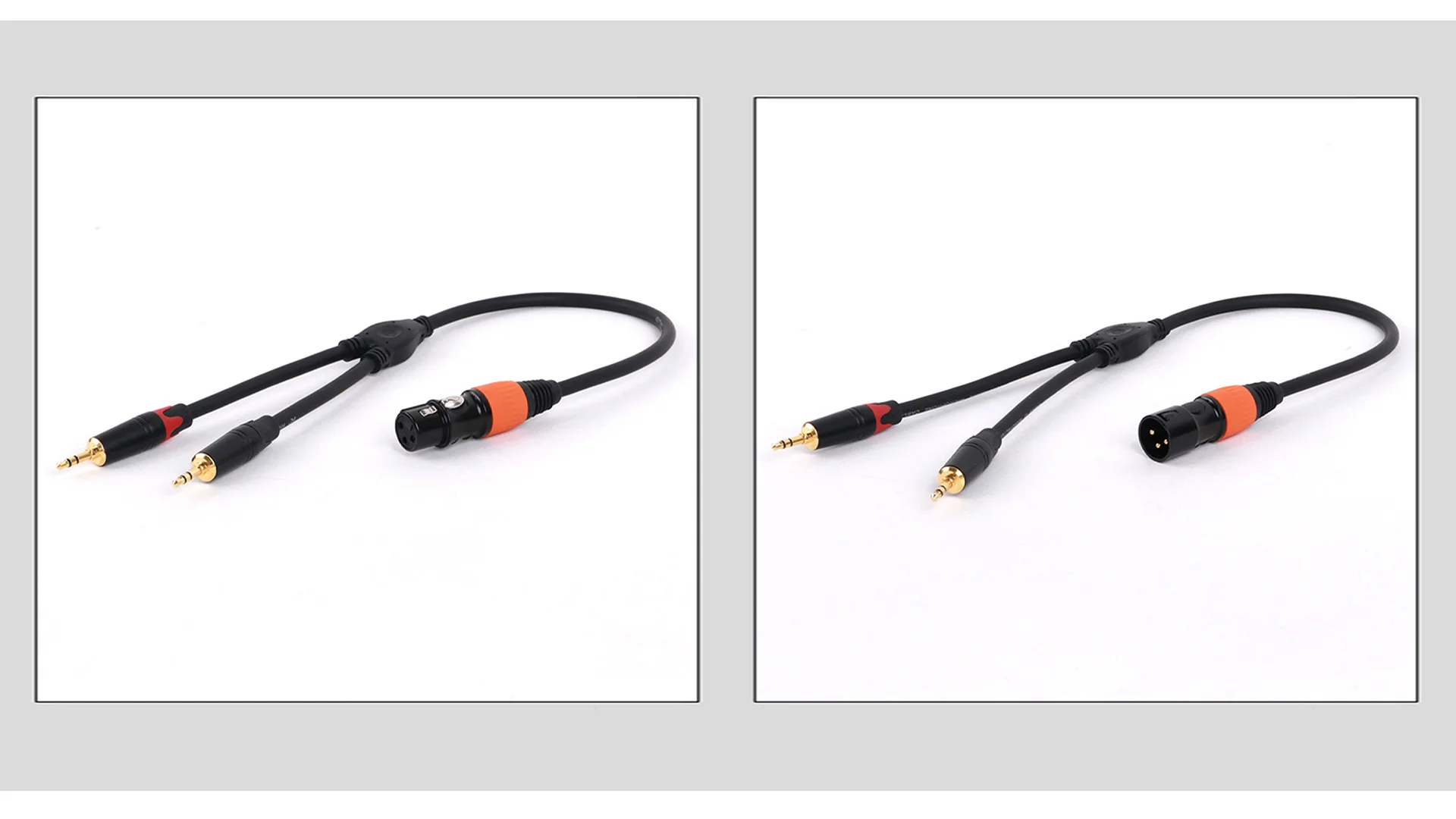 0,3 m 0,5 m 3-poliges xlr-Buchse/Stecker auf zwei 3,5mm 1/8-Zoll-Stereo-Stecker und-Splitter-Mikrofon kabel für Mixer-Lautsprecher verstärker – Detail 8