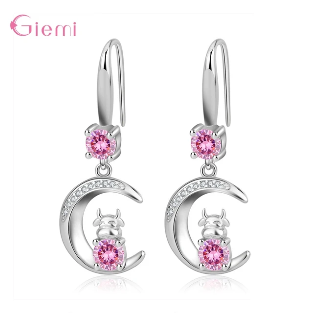 Lovely Round Pink Cubic Zirconia Jewelry Sets Silver 925 Necklace And  Earrings Ring Accessories Kids Jewellery For Girls - Jewelry Sets -  AliExpress