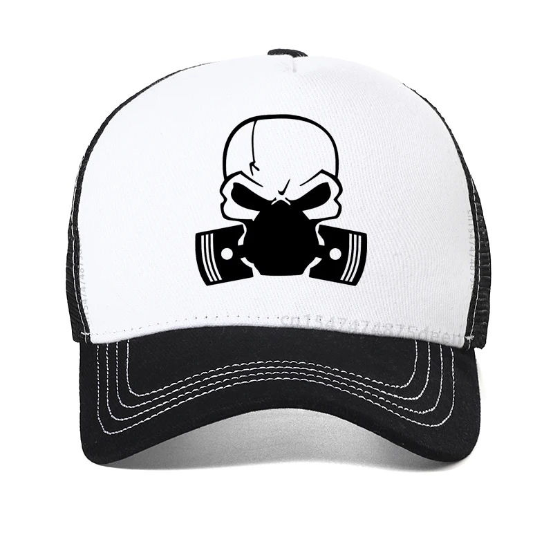 

personalized gas Die Cut Skull Mask men Baseball Cap funny skull Hip hop hat Unisex Adjustable Mesh Snapback hats