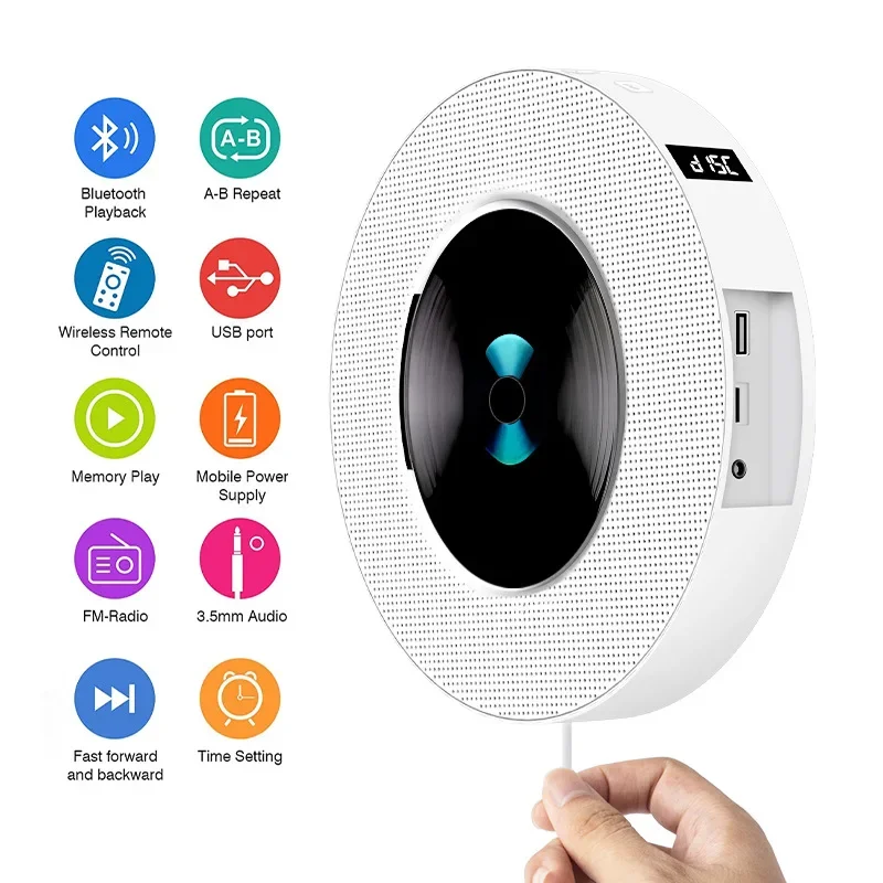 

Wall mounted multifunctional album CD player portable intelligent Bluetooth audio prenatal education repeating machine