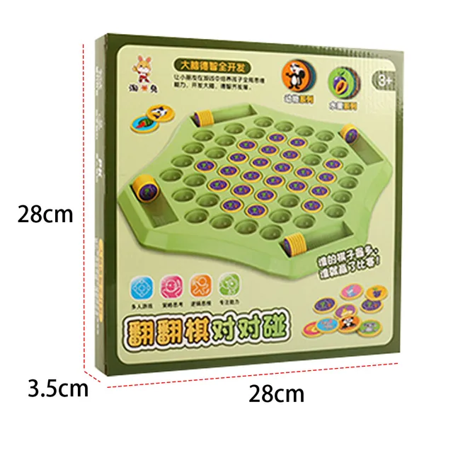 Kids Battle Chess Educational Memory Challenge Toy Focus Training Cognitive Learning Fun Animal Flip Chess Parent-child Game Toy 6