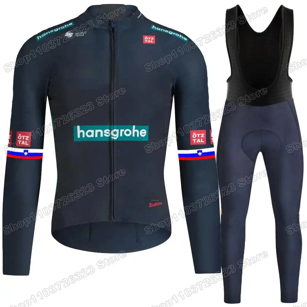 Cycling Jersey Cycling Jacket Cycling Clothing Cycling Shirt Team Hansgrohe Cycling Jersey Autumn Winter Set France Tour Primož Roglič Clothing Men Road Bike Jacket Suit Bib Tights