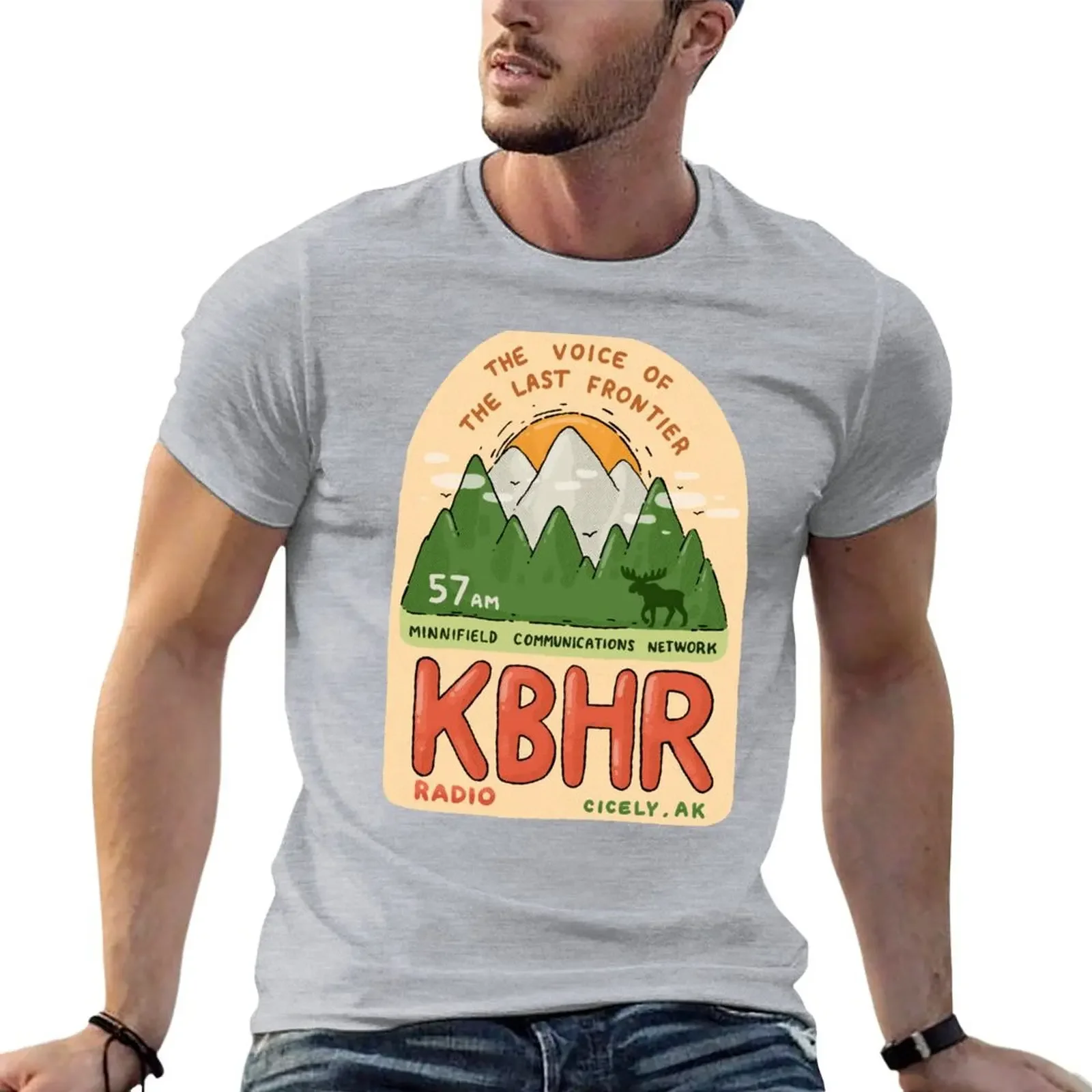 KBHR radio T-shirt vintage clothes for a boy aesthetic clothes anime t shirt for men