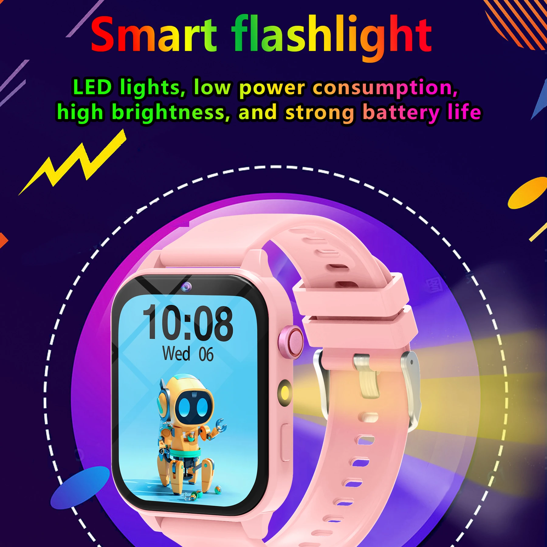 2025 New Smart Watch For Children HD Touch Screen Camera 18 Games Sleep Monitoring Alarm Clock Calculator Birthday Gift Boy Girl 4
