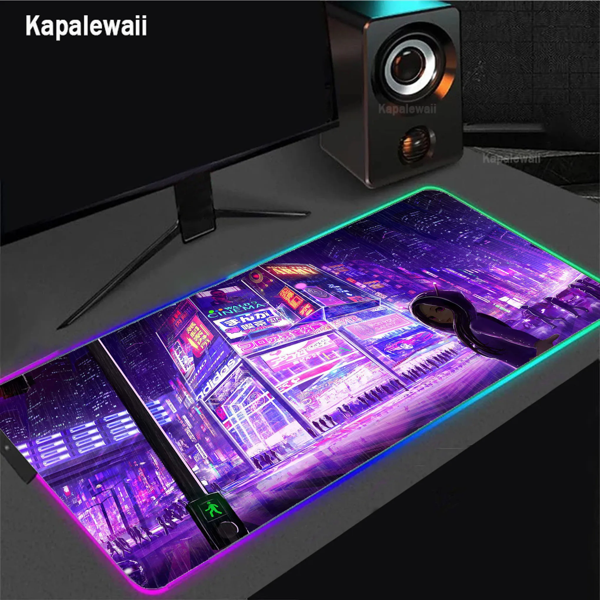 

LED Light Gaming Mouse Pad Neon Pc Gamer Mousepad Rubber Mouse Mat Gaming Speed Keyboard Pads Office Anti-slip Rubber Desk Mat