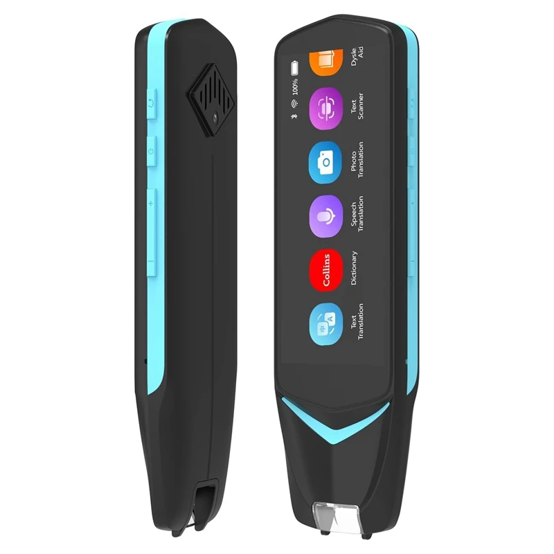 

Scan Reader Pen 4 Text To Speech Device Translator Pen Photo Translation OCR 16GB Bluetooth Pen Blue-Black Scanner For Students