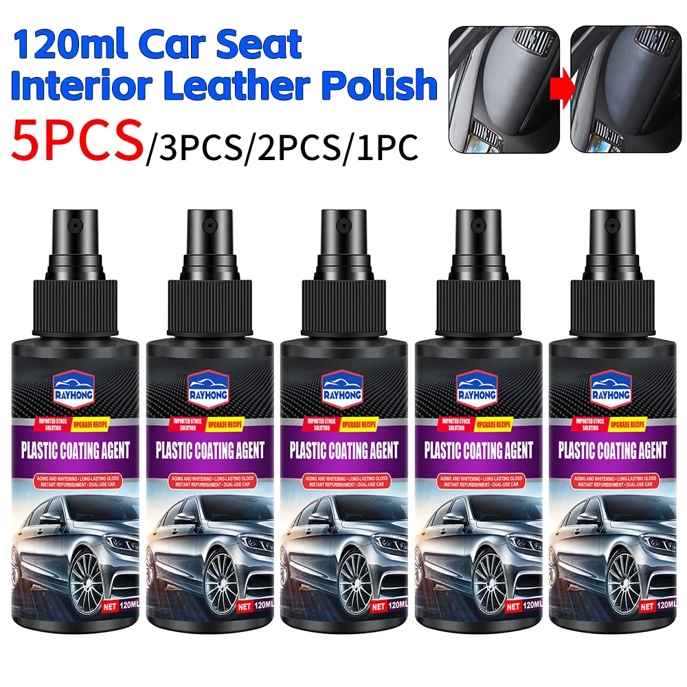 1 5PCS 120ml Car Interior Leather Plastic Coating Agent Restore Auto
