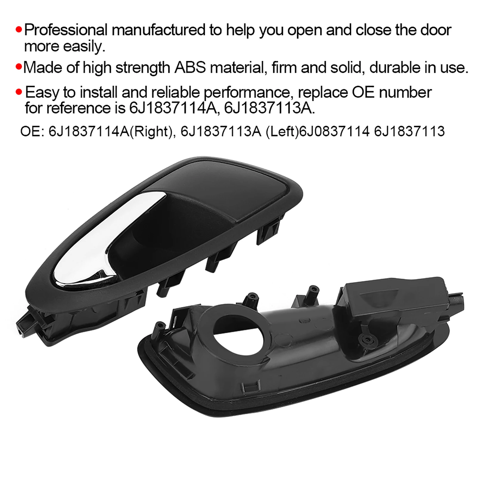 

Передняя внутренняя дверная ручка автомобиля подходит для Seat Ibiza 6J1837114A 6J1837113A