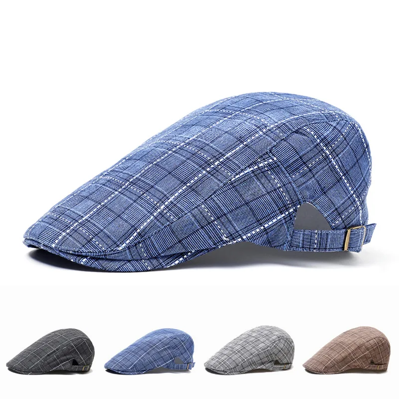 Béret en lin herringbone pour pêche été homme femme style Gatsby ivy