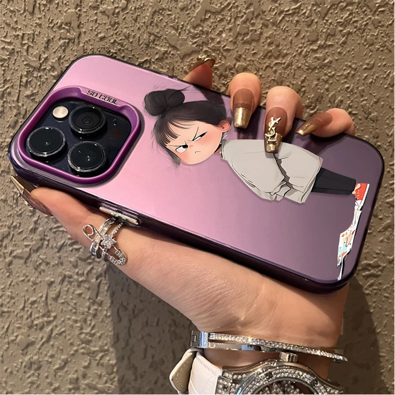 Lovely Angry Little Girl Phone Case Cover