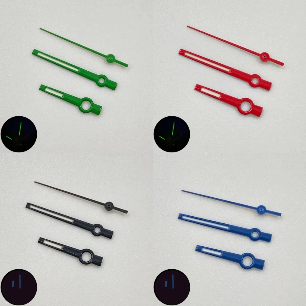 Luminous Blue Green Watch Hands - Oyster Style Movement Accessories