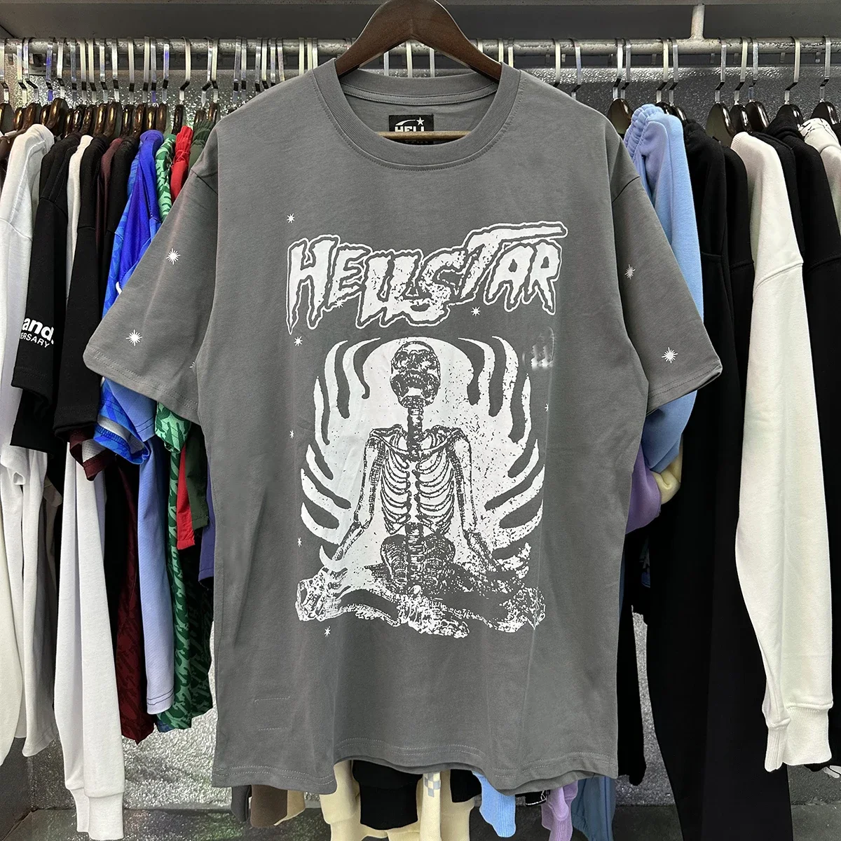 

Летние Новые мужские и женские футболки Hellstar Y2K вечерние в стиле панк, Высококачественная футболка большого размера с принтом